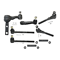 8-Piece Kit Idler Arm,  Includes (1) Idler Arm, (1) Pitman Arm, (2) Tie Rod Adjusting Sleeve, and (4) Tie Rod End