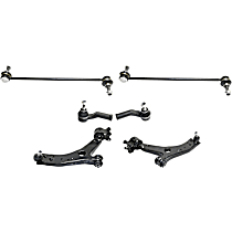6-Piece Kit Control Arm,  Includes (2) Control Arm, (2) Sway Bar Link, and (2) Tie Rod End - 