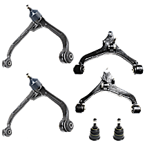 6-Piece Kit Front, Driver and Passenger Side Suspension Kit, Includes (2) Ball Joint and (4) Control Arm