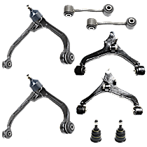 8-Piece Kit Front, Driver and Passenger Side Suspension Kit, Includes (2) Ball Joint, (4) Control Arm, and (2) Sway Bar Link