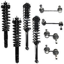 8-Piece Kit Front and Rear Suspension Kit, Link With Sockets,  Includes (4) Loaded Strut and (4) Sway Bar Link