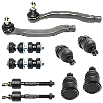 10-Piece Kit, Front Suspension Kit, Includes Ball Joint, Sway Bar Link, And Tie Rod End