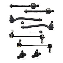 8-Piece Kit Front, Driver and Passenger Side Suspension Kit, Includes (2) Ball Joint, (2) Sway Bar Link, and (4) Tie Rod End