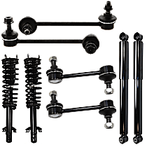 8-Piece Kit Suspension with Loaded Struts, Shock Absorbers, and Sway Bar Links