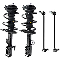 4-Piece Kit Front, Driver and Passenger Side Suspension Includes Loaded Struts and Sway Bar Links