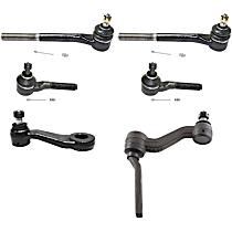 6-Piece Kit Front Suspension Kit, Four Wheel Drive, For Models Without Right Hand Drive,  Includes (1) Idler Arm, (1) Pitman Arm, and (4) Tie Rod End