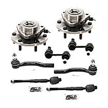 8-Piece Kit Suspension Kit,  Includes (2) Sway Bar Link, (4) Tie Rod End, and (2) Wheel Hub - 