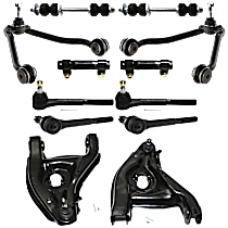 12-Piece Kit Front Suspension Kit, Rear Wheel Drive, 8,600 lbs. GVW, For Models With Forged Control Arms, Standard Design, With 11/16 (in) x 18 Threads,  Includes (4) Control Arm, (2) Sway Bar Link, (2) Tie Rod Adjusting Sleeve, and (4) Tie Rod End