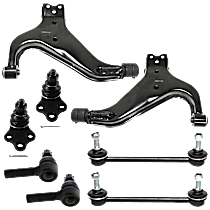 8-Piece Kit Front Suspension Kit, Includes (2) Ball Joint, (2) Control Arm, (2) Sway Bar Link, and (2) Tie Rod End