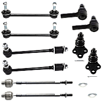 10-Piece Kit Front Suspension Kit, Includes (2) Ball Joint, (4) Sway Bar Link, and (4) Tie Rod End