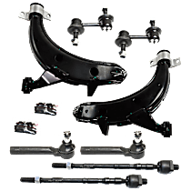 8-Piece Kit Front Suspension Kit,  Includes (2) Control Arm, (2) Sway Bar Link, and (4) Tie Rod End