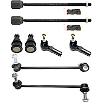8-Piece Kit Front, Driver and Passenger Side Suspension Kit, includes (2) Ball Joint, (2) Sway Bar Link, and (4) Tie Rod End