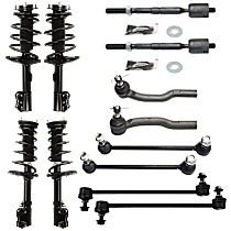 12-Piece Kit Suspension Kit,  Includes (4) Loaded Strut, (4) Sway Bar Link, and (4) Tie Rod End