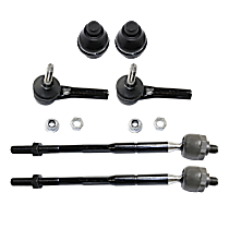 6-Piece Kit Front, Driver and Passenger Side, Inner and Outer Tie Rod End, Fits OE Arm and Aftermarket Arms with Maximum Press-Fit Diameter of 1.571 (in), includes (2) Ball Joint and (4) Tie Rod End