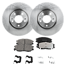 Front Brake Disc and Pad Kit, Plain Surface, 5 Lugs, 303.02 mm, Ceramic, Pro-Line Series