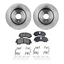 Front Brake Disc and Pad Kit, Plain Surface, 5 Lugs, Ceramic, Pro-Line Series