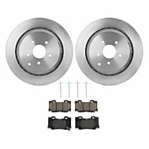 Rear Brake Disc and Pad Kit, Plain Surface, 5 Lugs, 350.01 mm, Organic, Pro-Line Series
