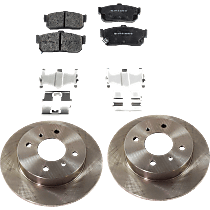 Rear Brake Disc and Pad Kit, Plain Surface, 4 Lugs, 258.06 mm, Ceramic, Pro-Line Series