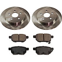 Rear Brake Disc and Pad Kit, Plain Surface, 5 Lugs, Ceramic, Includes Shims and hardware, Pro-Line Series