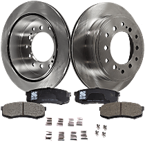 Rear Brake Disc and Pad Kit, Plain Surface, 6 Lugs, 312.17 mm, Ceramic, Pro-Line Series