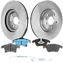 Front Brake Disc and Pad Kit, Plain Surface, 5 Lugs, Ceramic, 316 mm Outside Diameter, Pro-Line Series