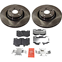 Front Brake Disc and Pad Kit, Plain Surface, 5 Lugs, Ceramic, Cast Iron, Pro-Line Series
