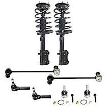 8-Piece Kit Suspension Kit,  Includes (2) Ball Joint, (2) Loaded Strut, (2) Sway Bar Link, and (2) Tie Rod End
