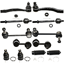 12-Piece Kit Suspension Kit,  Includes (2) Ball Joint, (2) Steering Rack Boot, (4) Sway Bar Link, and (4) Tie Rod End - 
