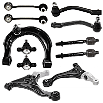 11-Piece Kit Suspension Kit,  Includes (2) Ball Joint, (3) Control Arm, (2) Sway Bar Link, and (4) Tie Rod End - 