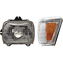 2-Piece Kit, Driver Side Halogen Headlight, With bulb(s), For Models With NAL Brand Lamps Model, OE Replacement, Includes (1) Headlight and (1) Corner Light