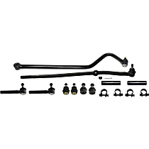 10-Piece Kit Front, Driver and Passenger Side Suspension with Ball Joints, Tie Rod Adjusting Sleeves, Tie Rod Ends, and Track Bar, Four Wheel Drive