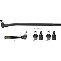 6-Piece Kit Front, Driver and Passenger Side Suspension Kit, includes (4) Ball Joint, (1) Drag Link, and (1) Tie Rod End