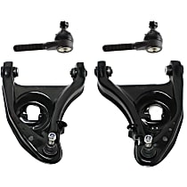 4-Piece Kit Front, Driver and Passenger Side, Lower Control Arm Kit, includes (2) Control Arm and (2) Tie Rod End