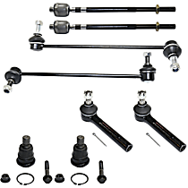8-Piece Kit Front, Driver and Passenger Side Suspension Kit,  Includes (2) Ball Joint, (2) Sway Bar Link, and (4) Tie Rod End