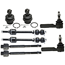 8-Piece Kit Front, Driver and Passenger Side Suspension with Ball Joints, Sway Bar Links, and Tie Rod Ends