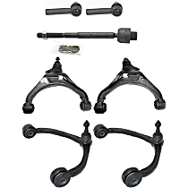 Front, Driver and Passenger Side, Upper and Lower Control Arm Kit, Four Wheel Drive/All Wheel Drive/Rear Wheel Drive, includes Tie Rod Ends