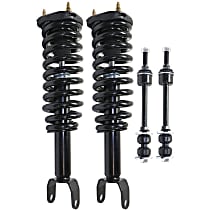 4-Piece Kit Front, Driver and Passenger Side Suspension with Loaded Struts and Sway Bar Links, Rear Wheel Drive