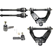6-Piece Kit Front, Driver and Passenger Side Control Arm Kit, Includes (2) Control Arm and (4) Tie Rod End