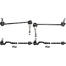 4-Piece Kit Front, Driver and Passenger Side Suspension, includes Sway Bar Link and Tie Rod Assembly