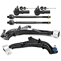 Front, Driver and Passenger Side, Lower Control Arm Kit, Front Wheel Drive, includes Tie Rod Ends
