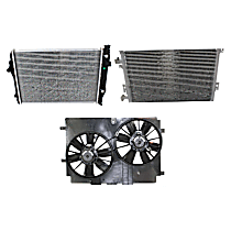 3-Piece Kit A/C Condenser, 5.7L 8Cyl,  Includes (1) A/C Condenser, (1) Cooling Fan Assembly, and (1) Radiator