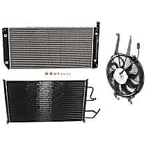 3-Piece Kit A/C Condenser, includes (1) A/C Condenser, (1) Cooling Fan Assembly and (1) Radiator, 5.7L/7.4L Eng., 8 Cyl.