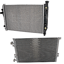 2-Piece Kit A/C Condenser, 5.7L 8Cyl,  Includes (1) A/C Condenser and (1) Radiator