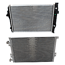 2-Piece Kit A/C Condenser, 5.7L 8Cyl,  Includes (1) A/C Condenser and (1) Radiator