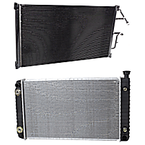 2-Piece Kit A/C Condenser, 5.0L 8Cyl,  Includes (1) A/C Condenser and (1) Radiator