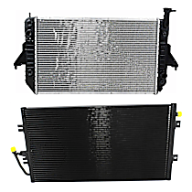 2-Piece Kit A/C Condenser, includes (1) A/C Condenser and (1) Radiator, 4.3L Eng., 6 Cyl.