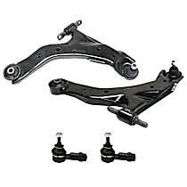 4-Piece Kit Front, Driver and Passenger Side, Lower Control Arm, Front Wheel Drive,  Includes (2) Control Arm and (2) Tie Rod End