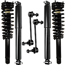 6-Piece Kit Shock Absorber and Strut Assembly, FWD, includes (2) Loaded Strut, (2) Shock Absorber, and (2) Sway Bar Link