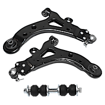 3-Piece Kit Front, Driver and Passenger Side, Lower Control Arm, Front Wheel Drive,  Includes (2) Control Arm and (1) Sway Bar Link