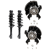 4-Piece Kit Front, Driver and Passenger Side Steering Knuckle Loaded , With Bearing, With Dust Shield  Includes (2) Knuckle and (2) Loaded Strut